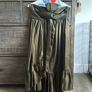 Diane Von Furstenberg Strapless green dress